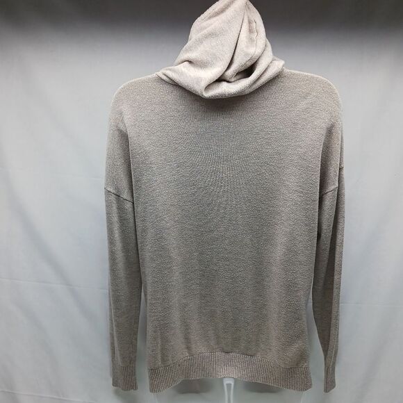 Hooded Cashmere Blend Sweater LOVE Logo by Rachel Zoe. Woman's Small. Earth Tone - Picture 2 of 9